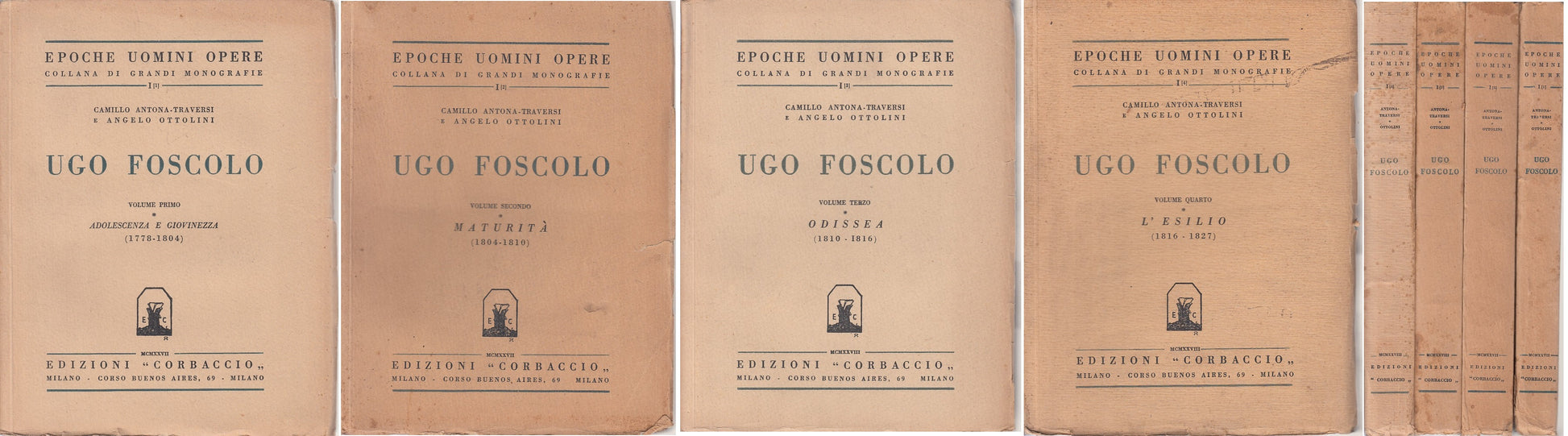 LS- FOSCOLO ADOLESCENZA MATURITA' ODISSEA ESILIO-- CORBACCIO--- 1927 - B - YFS18
