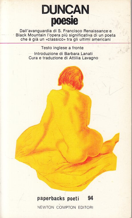 LN- POESIE INGLESE A FRONTE - DUNCAN - NEWTON - POETI- 1a ED. - 1981 - B - YFS18