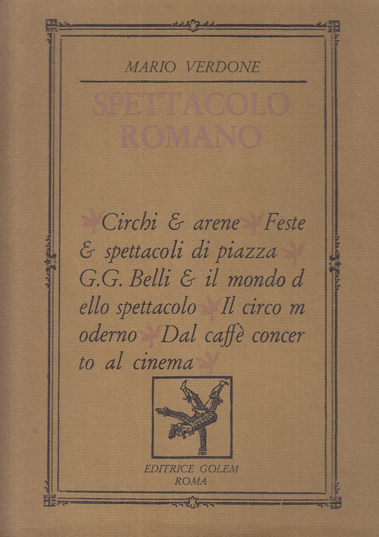 LZ - SPETTACOLO ROMANO - MARIO VERDONE - GO.LEM --- 1970 - CS - YFS753