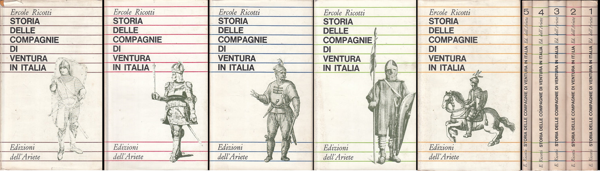 LS- STORIA COMAGNIE DI VENTURA IN ITALIA 5 VOLL.-- ARIETE --- 1965 - CS - ZFS202
