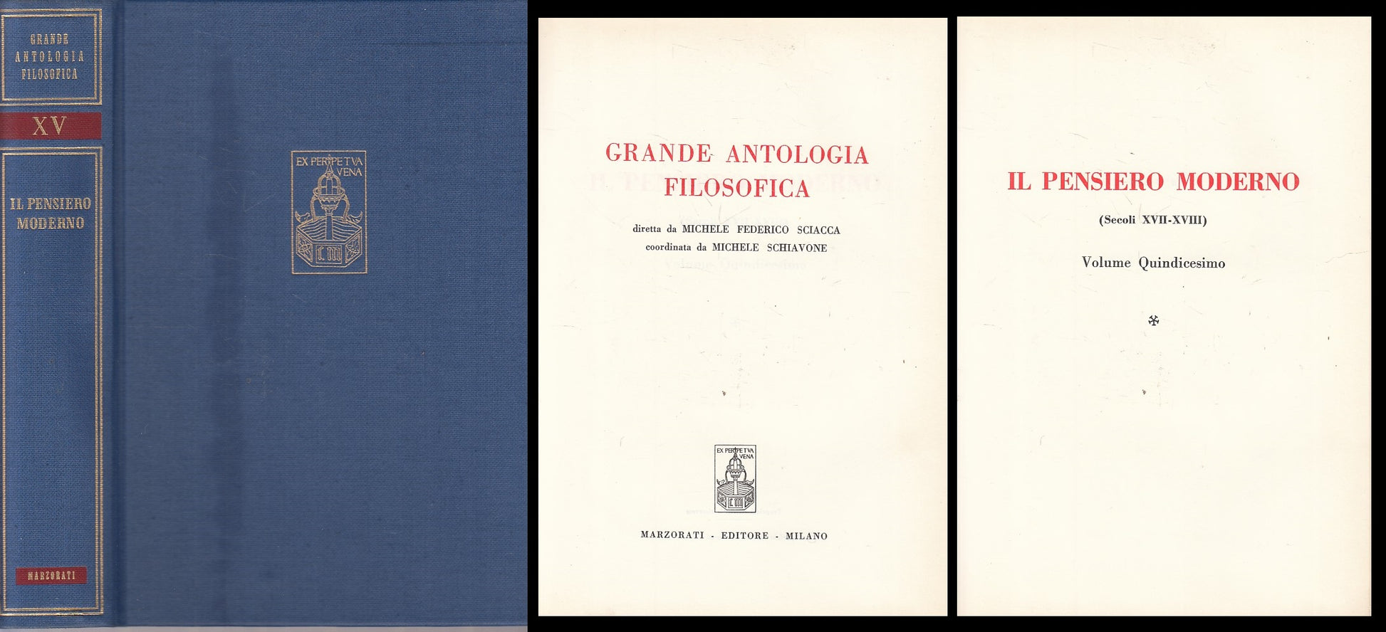 LS- ANTOLOGIA FILOSOFICA 15 PENSIERO MODERNO -- MARZORATI --- 1968 - C - ZFS205