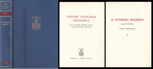 LS- ANTOLOGIA FILOSOFICA 15 PENSIERO MODERNO -- MARZORATI --- 1968 - C - ZFS205