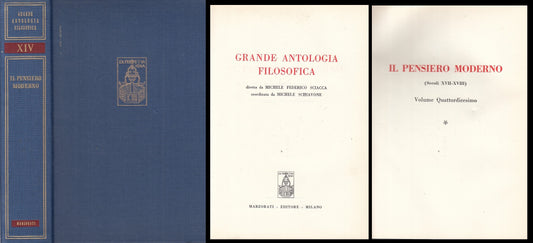 LS- ANTOLOGIA FILOSOFICA 14 PENSIERO MODERNO -- MARZORATI --- 1968 - C - ZFS205