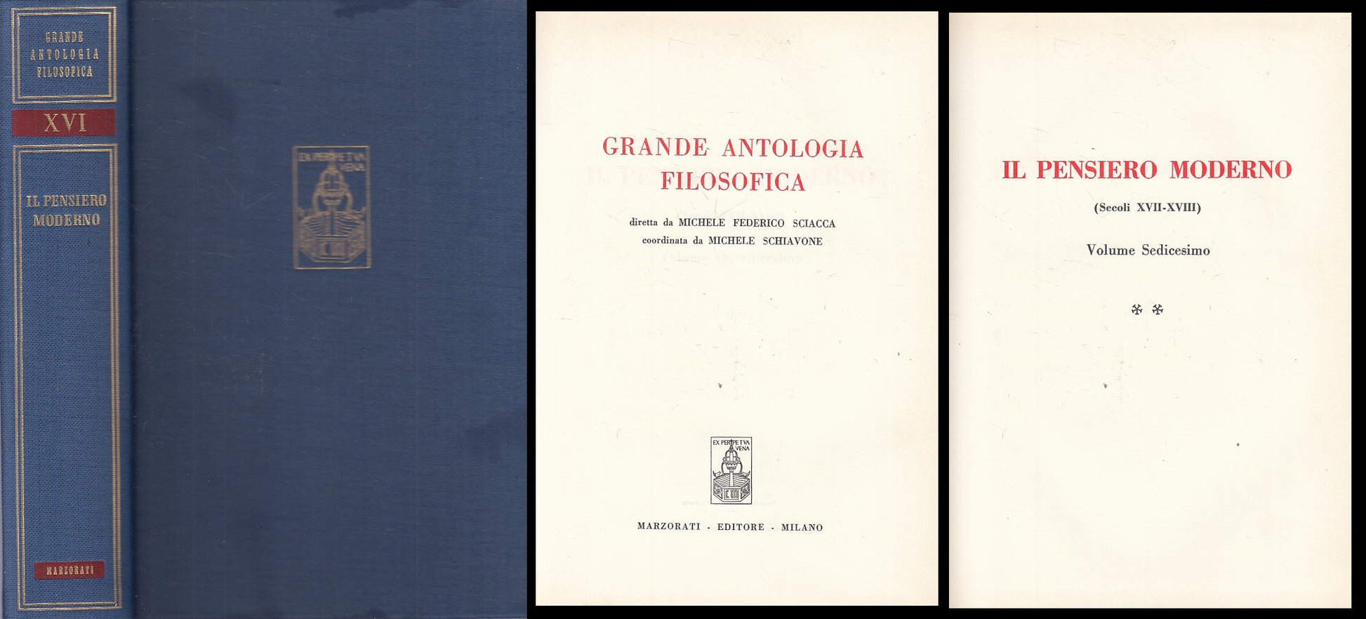 LS- ANTOLOGIA FILOSOFICA 16 PENSIERO MODERNO -- MARZORATI --- 1968 - C - ZFS205