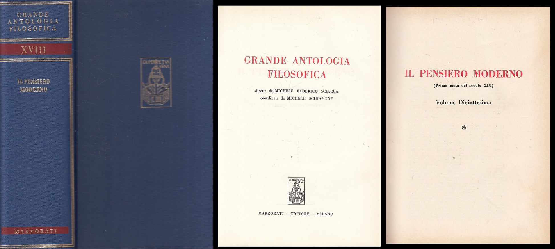 LS- ANTOLOGIA FILOSOFICA 18 PENSIERO MODERNO -- MARZORATI --- 1971 - C - ZFS205
