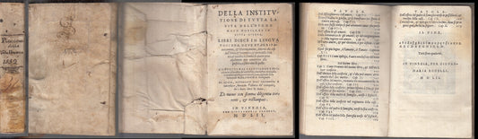 LH- ISTITUTIONE LA VITA DELL'HUOMO CINQUECENTINA- PICCOLOMINI---- 1552- B- XFS54