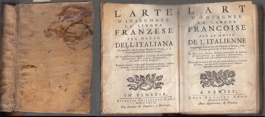 LH- L'ARTE DI INSEGNARE LA LINGUA FRANZESE - CRISTOFORO ZANE --- 1732 - C- XFS46