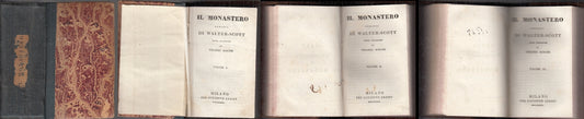 LN- IL MONASTERO 3 VOLUMI UN UNICO TOMO - WALTER SCOTT- CRESPI--- 1832- C- XFS46