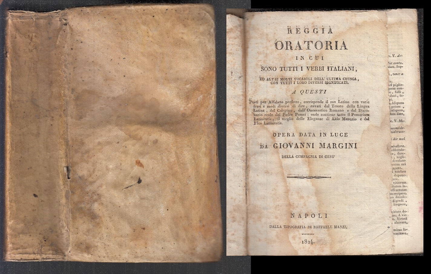 LH- REGGIA ORATORIA - GIOVANNI MARGINI - RAFFAELE MANZI --- 1824 - C - XFS49