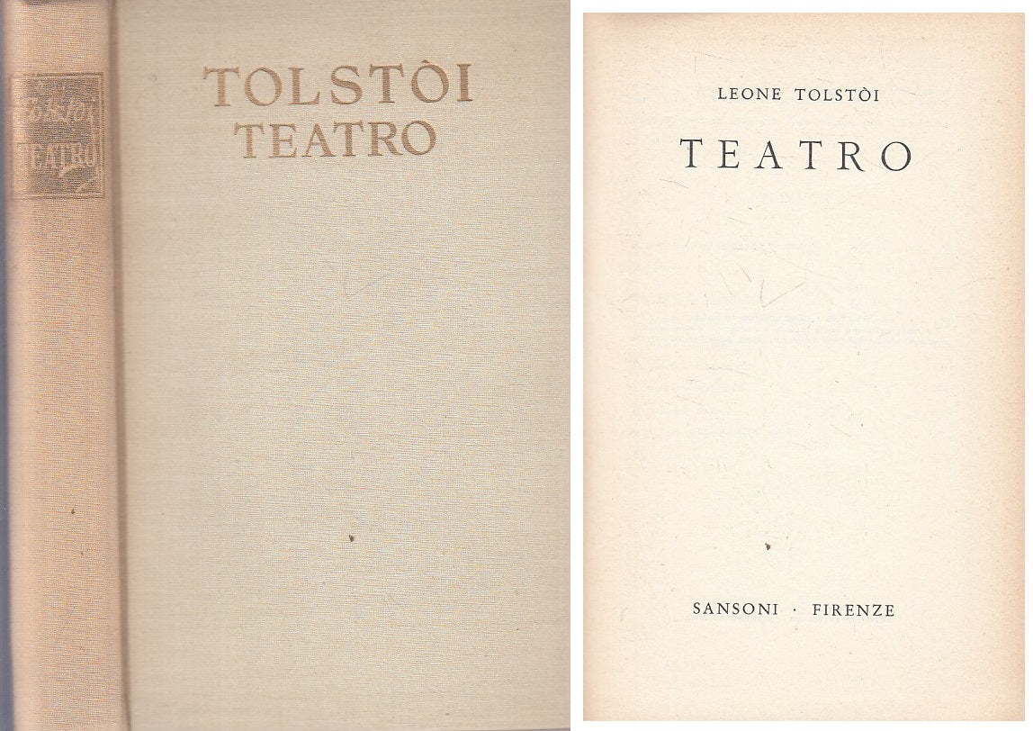 LN- TEATRO - LEONE TOLSTOI - SANSONI --- 1952 - C - ZFS71