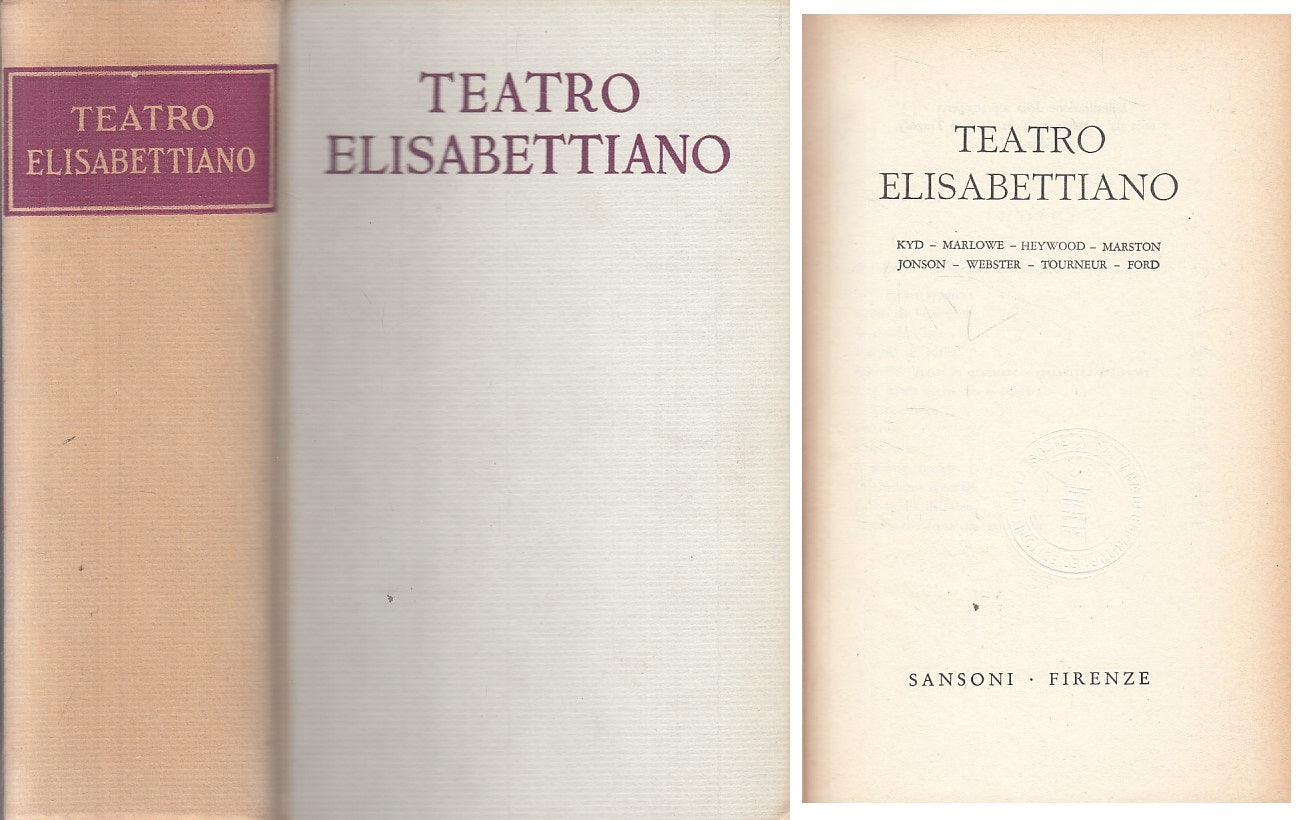 LN- TEATRO ELISABETTIANO - AA.VV. - SANSONI --- 1948 - C - ZFS71