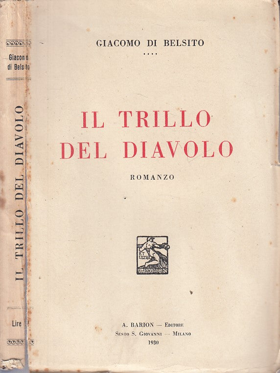 LN- IL TRILLO DEL DIAVOLO - DI BELSITO - BARION --- 1930 - B - YFS207
