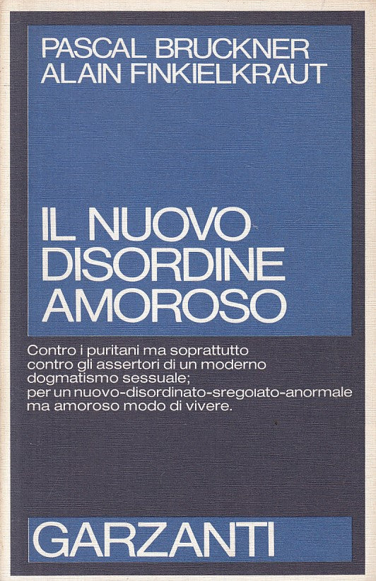 LS- IL NUOVO DISORDINE AMOROSO -- GARZANTI - SAGGI BLU -- 1979 - B - YFS208