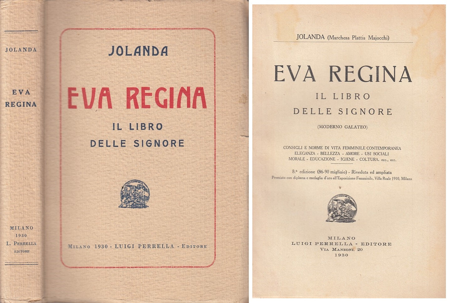 LZ- EVA REGINA IL LIBRO DELLE SIGNORE - JOLANDA - PERRELLA --- 1930 - B - ZFS119