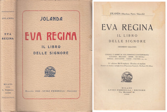 LZ- EVA REGINA IL LIBRO DELLE SIGNORE - JOLANDA - PERRELLA --- 1930 - B - ZFS119