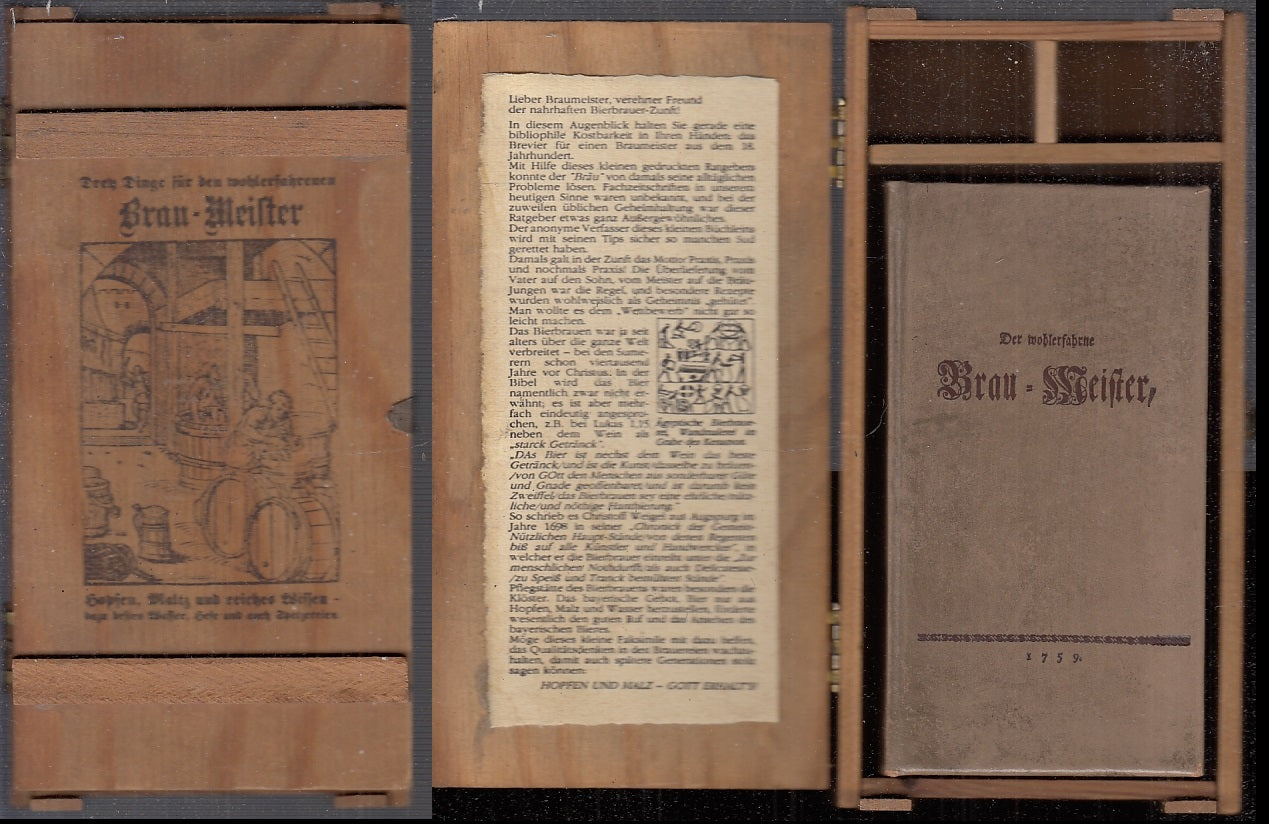 Brau Meister cofanetto in legno - ristampa anastatica - copia numerata - XFS97