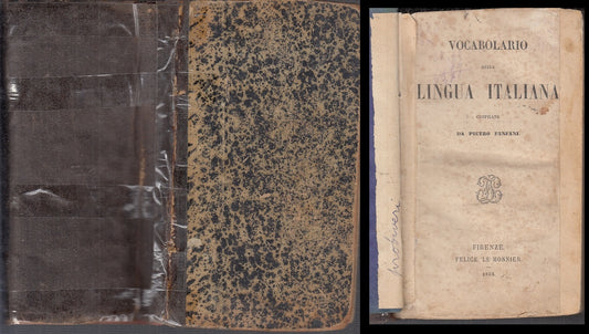 LH- VOCABOLARIO DELLA LINGUA ITALIANA - FANFANI - LE MONNIER --- 1855 -- XFS146