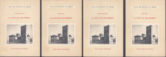 CASA DI DANTE IN ROMA LOTTO 4 CANTI DELL'INFERNO -- SEI --- 1957 - B - XFS97