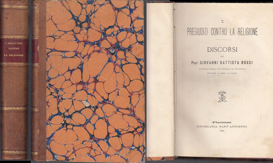LD- I PREGIUDIZI CONTRO LA RELIGIONE- GIOVANNI BATTISTA ROSSI---- 1883- C- XFS98