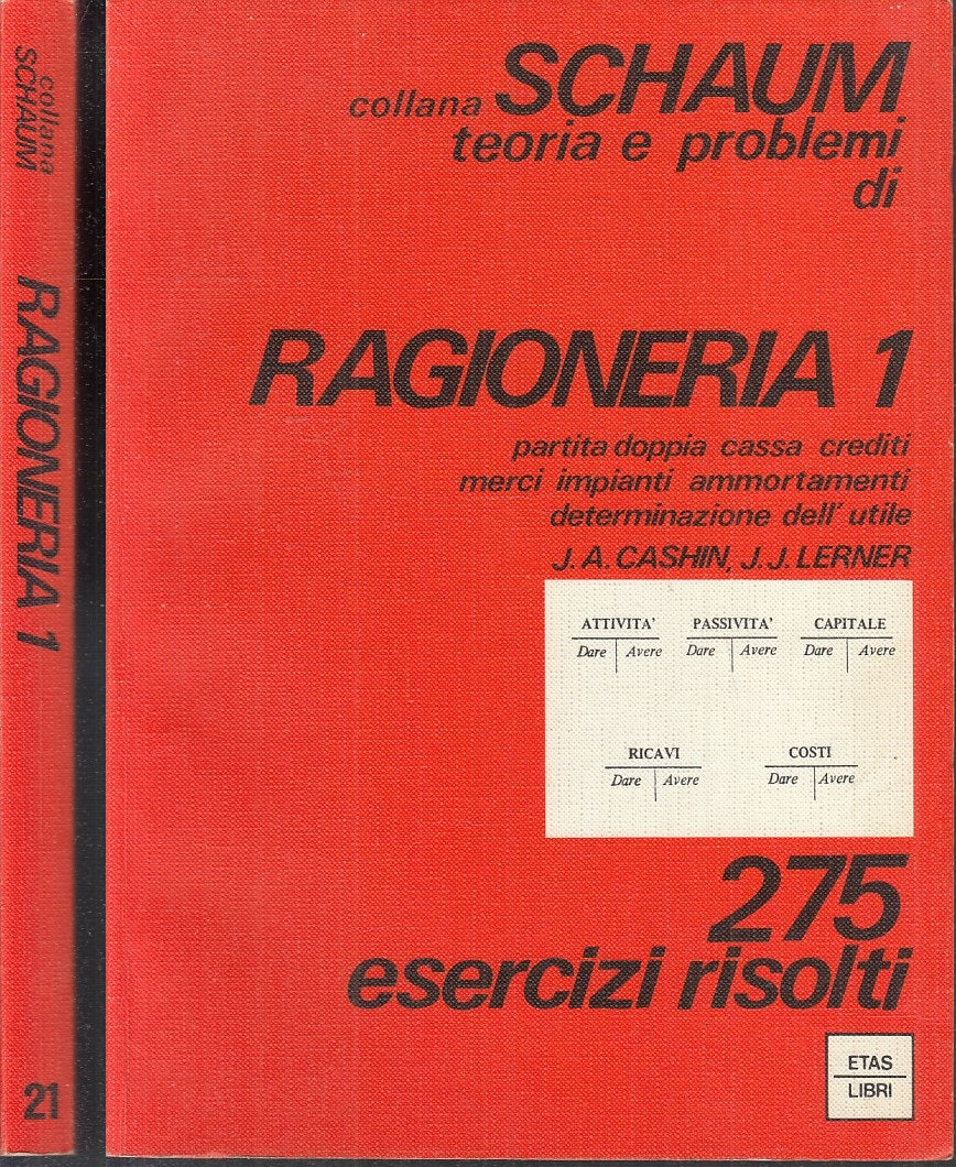 LZ- COLLANA SCHAUM TEORIA E PROBLEMI RAGIONERIA 1- CASHIN- ETAS--- 1976- B-XFS96
