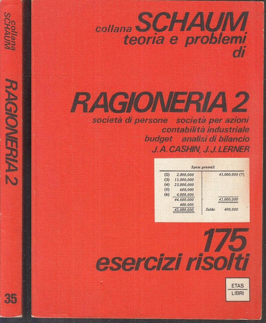 LZ- COLLANA SCHAUM TEORIA E PROBLEMI RAGIONERIA 2- CASHIN- ETAS--- 1978- B-XFS97
