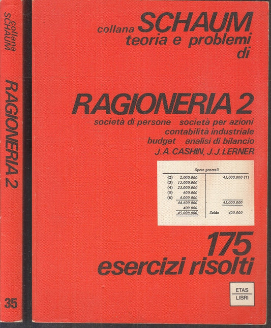 LZ- COLLANA SCHAUM TEORIA E PROBLEMI RAGIONERIA 2- CASHIN- ETAS--- 1978- B-XFS97