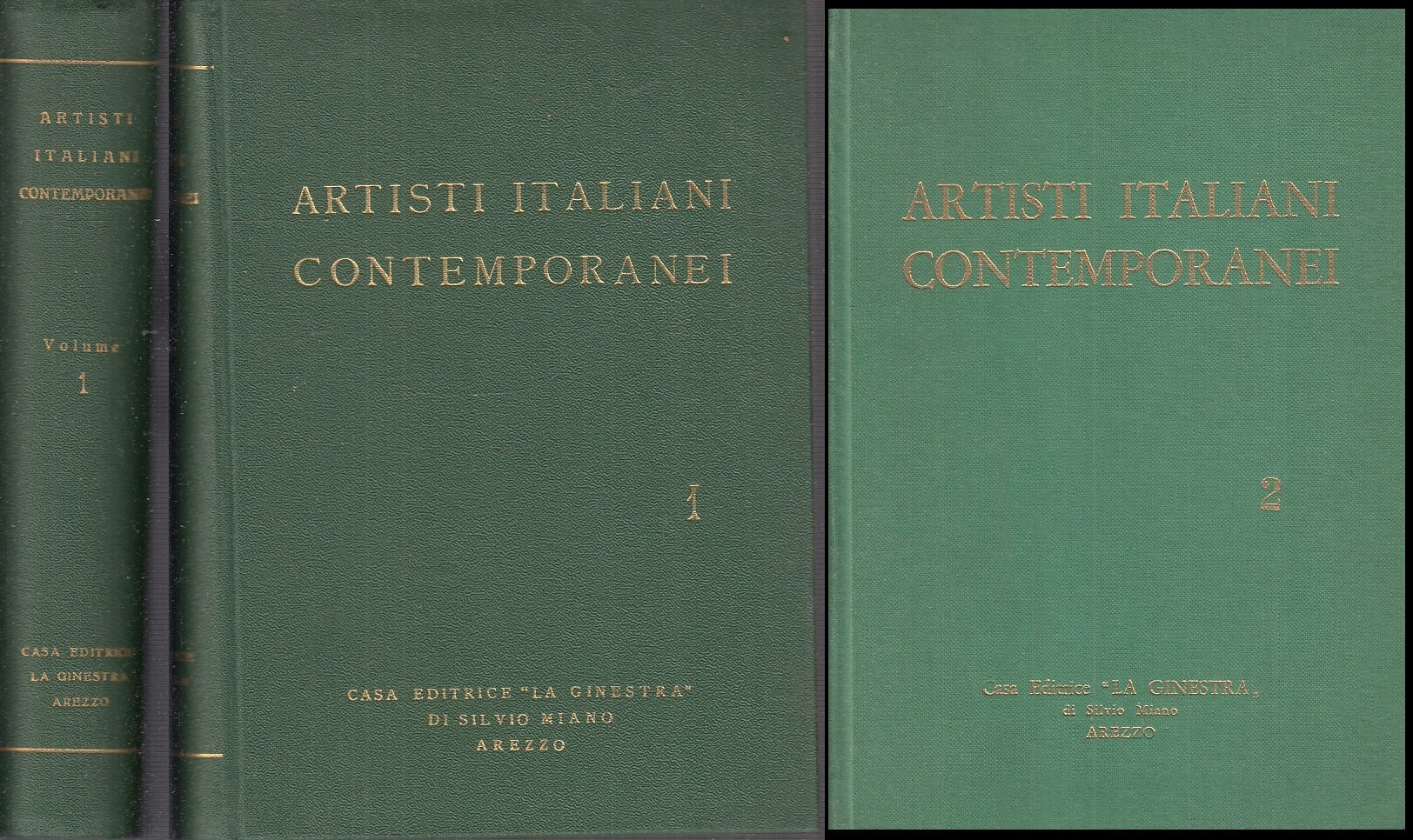 LT- ARTISTI ITALIANI CONTEMPORANEI 2 VOLUMI -- LA GINESTRA --- 1961 - C - XFS60
