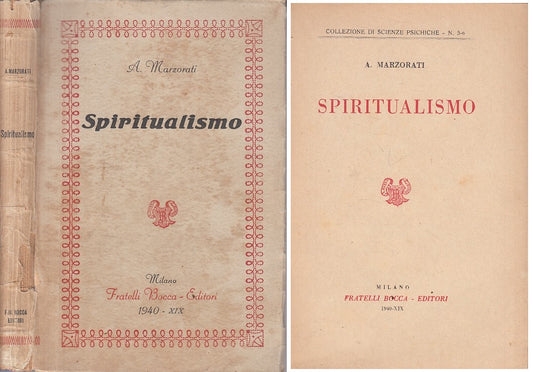LS- SPIRITUALISMO - MARZORATI - BOCCA - SCIENZE PSICHICHE -- 1940 - B - YFS270