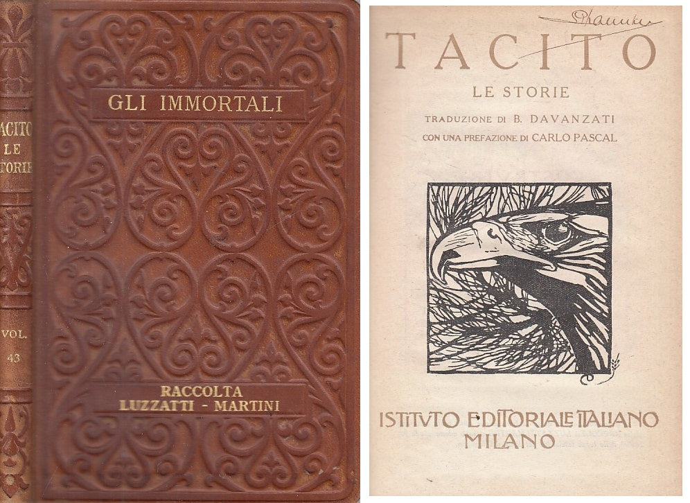 LN- LE STORIE GLI IMMORTALI - TACITO - ISTITUTO ITALIANO --- 1920 - C - ZFS40