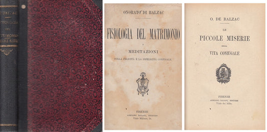 LS- FISIOLOGIA MATRIMONIO PICCOLE MISERIE - BALZAC - SALANI--- 1911 - C - ZFS423