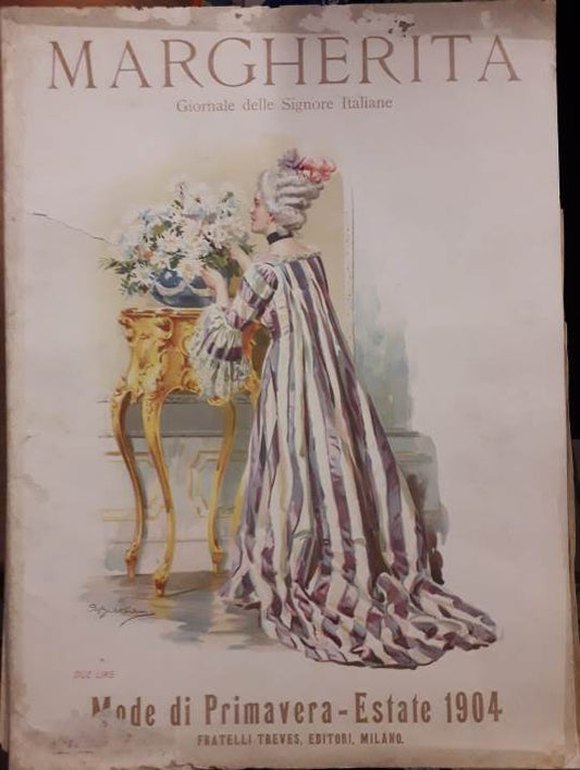 LR- MARGHERITA GIORNALE SIGNORE ITALIANE N.8 CON CARTAMODELLO ----- 1904- S- YFS