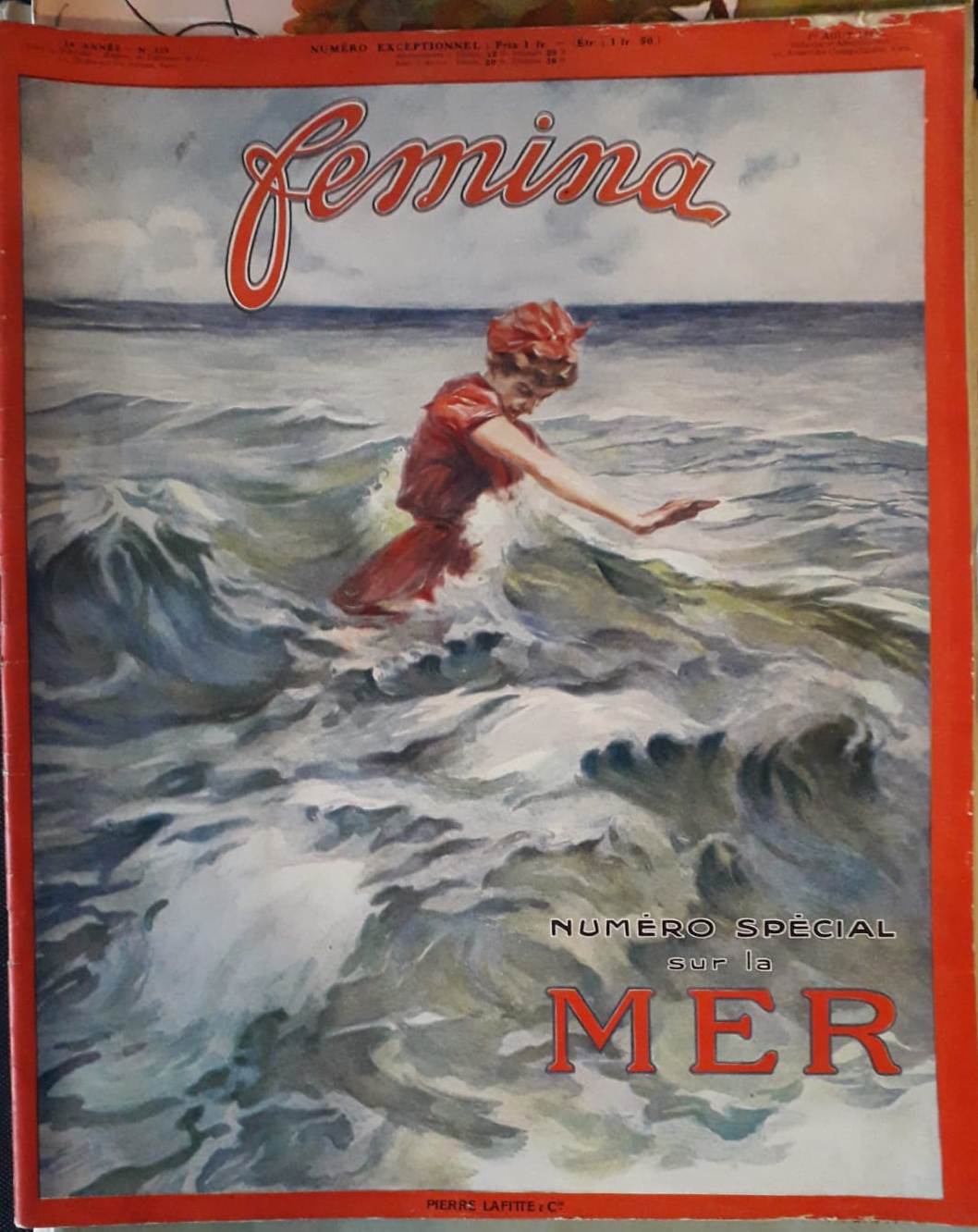 LR- RIVISTA FEMINA N.325 SPECIALE SUR LA MER- PIERRE LAFITTE --- 1914- S- YFS755