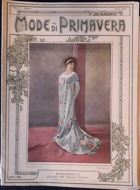 LR- GIORNALE MARGHERITA N.5 MODE DI PRIMAVERA -- F.LLI TREVES--- 1909- S- YFS755
