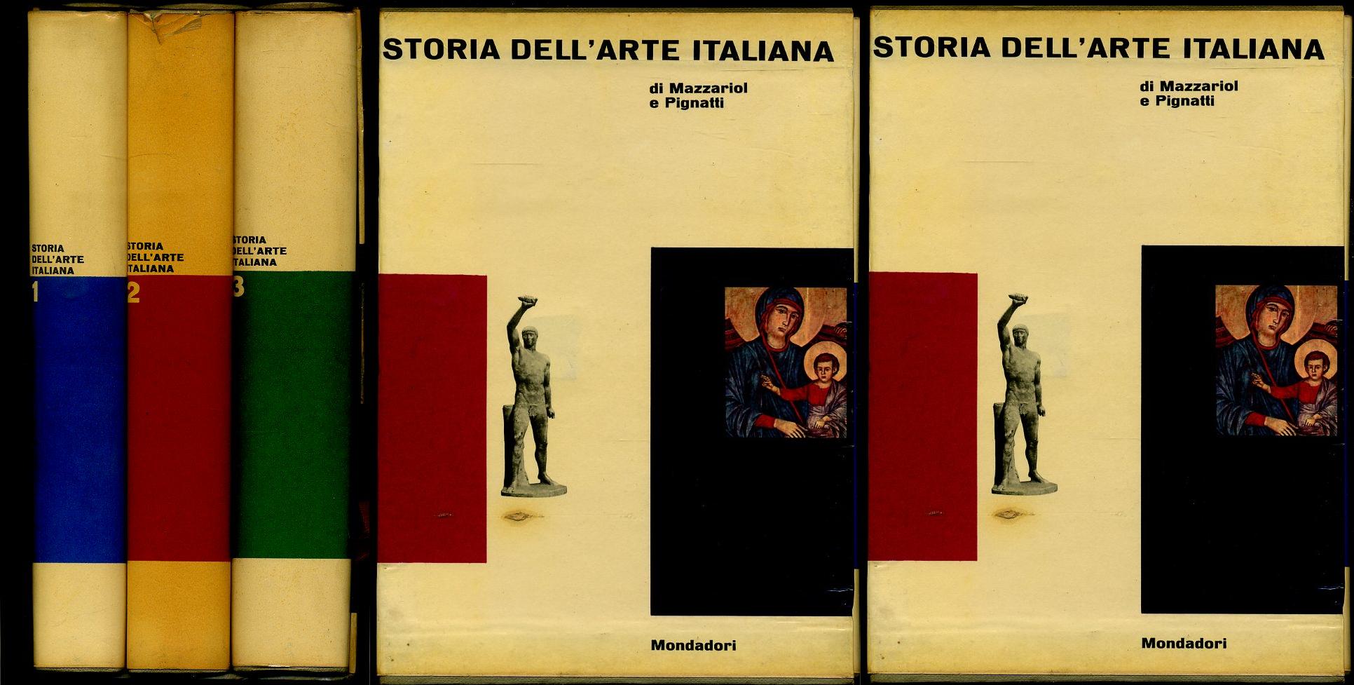 LT- STORIA DELL'ARTE ITALIANA 3 VOLUMI- MAZZARIOL- MONDADORI--- 1961- CS- ZFS673