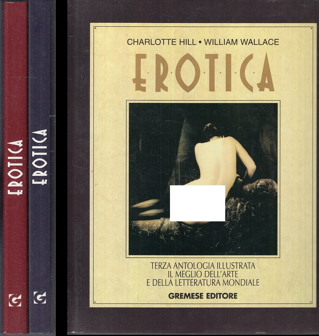 LX- EROTICA 3 VOLUMI ANTOLOGIA ILLUSTRATA D'ARTE -- GREMESE --- 1988- CS- YFS128