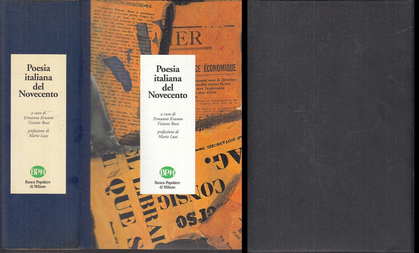 LN- POESIA ITALIANA DEL NOVECENTO-- BPM BANCA POPOLARE MILANO--- 1995- CS- XFS98