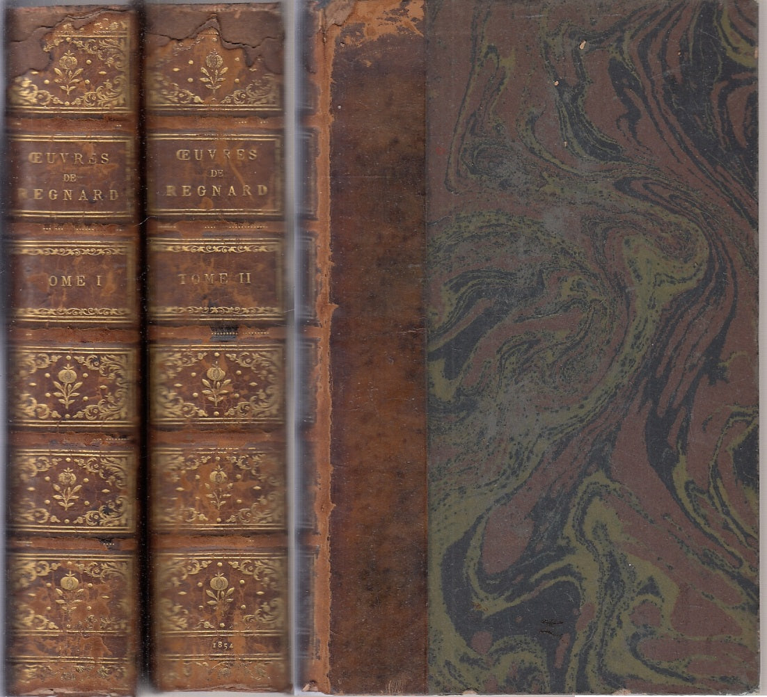LH- OEUVRES COMPLETES DE REGNARD 2 TOMI -- ADOLPHE DELAHAYS --- 1854 - C - XFS23