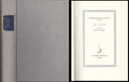 LE CENE - GRAZZINI IL LASCA - SALERNO - NOVELLIERI ITALIANI-- 1976- C- XFS98