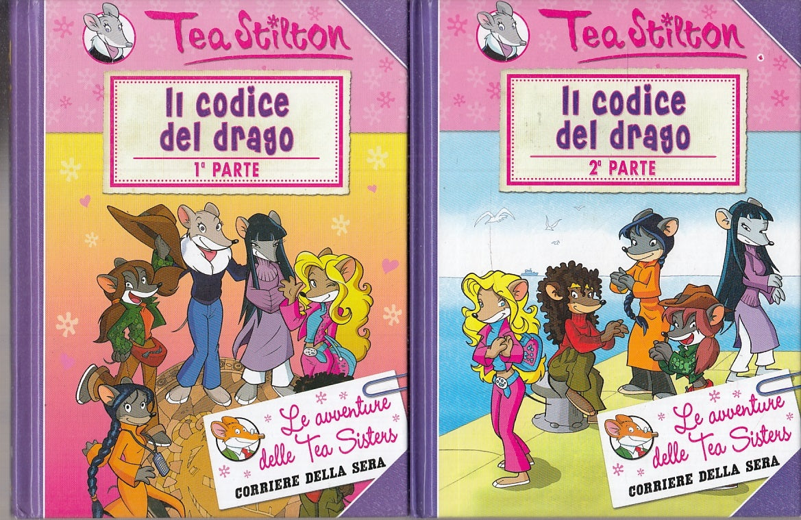 LB- IL CODICE DEL DRAGO 1a 2a PARTE - TEA STILTON - CORRIERE SERA--- 2005- C-RGZ