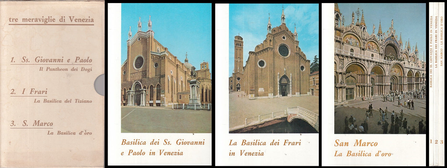 LV- TRE MERAVIGLIE DI VENEZIA 3 VOLUMI -- ZANIPOLO --- 1964 - B - YFS424
