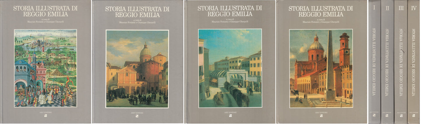 LS- STORIA ILLUSTRATA DI REGGIO EMILIA 4 VOLL. -- AIEP --- 1987 - C - YFS787