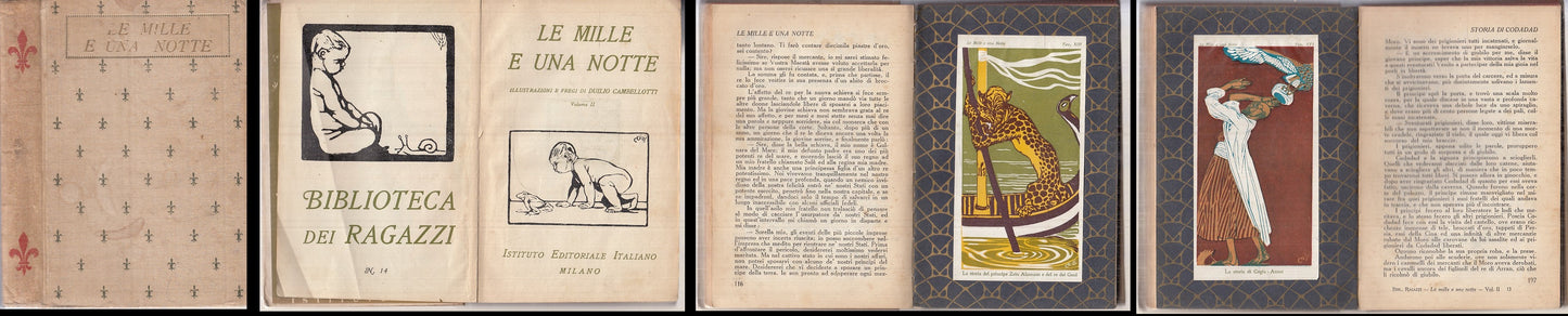LN- LE MILLE E UNA NOTTE VOLUME 2 CAMBELLOTTI-- IST ED ITALIANO--- 1913- C-XFS38