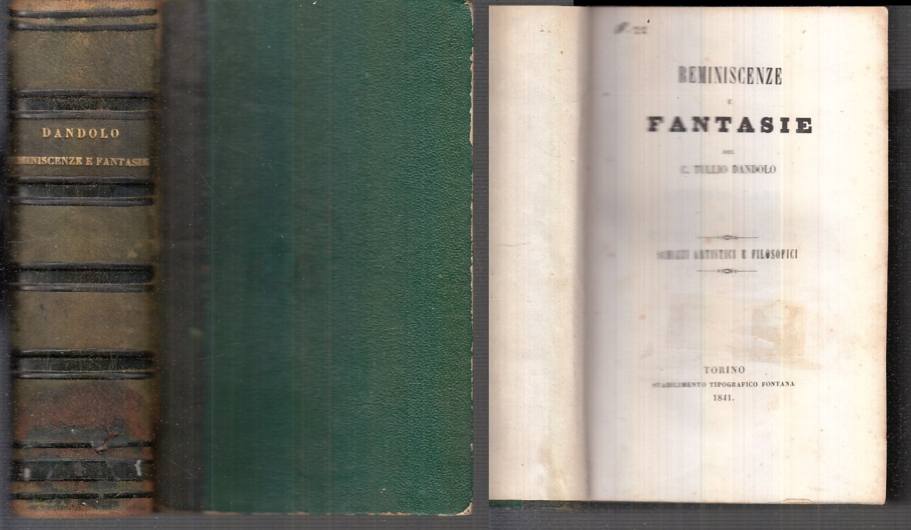 LH- REMINESCENZE E FANTASIE 3 PARTI - TULLIO DANDOLO- FONTANA--- 1841- C- XFS101