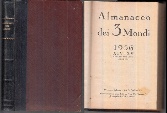 LH- ALMANACCO DEI 3 MONDI XIV/XV E.F. -- LE TRE VENEZIE --- 1936 - C - XFS101