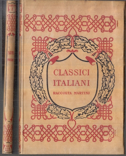 POESIE - PARINI - CLASSICI ITALIANI - FERDONANDO MARTINI -- 1900 - B- XFS101