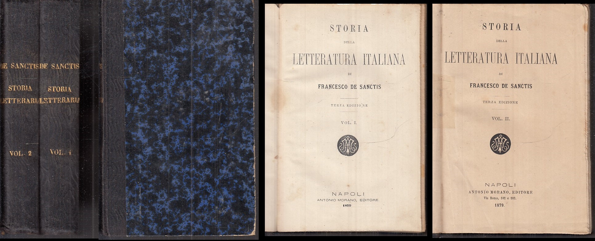 LS- STORIA DELLA LETTERATURA ITALIANA 2 VOLUMI - DE SANCTIS ---- 1879- C- XFS143