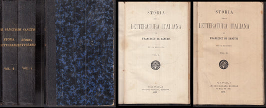 LS- STORIA DELLA LETTERATURA ITALIANA 2 VOLUMI - DE SANCTIS ---- 1879- C- XFS143