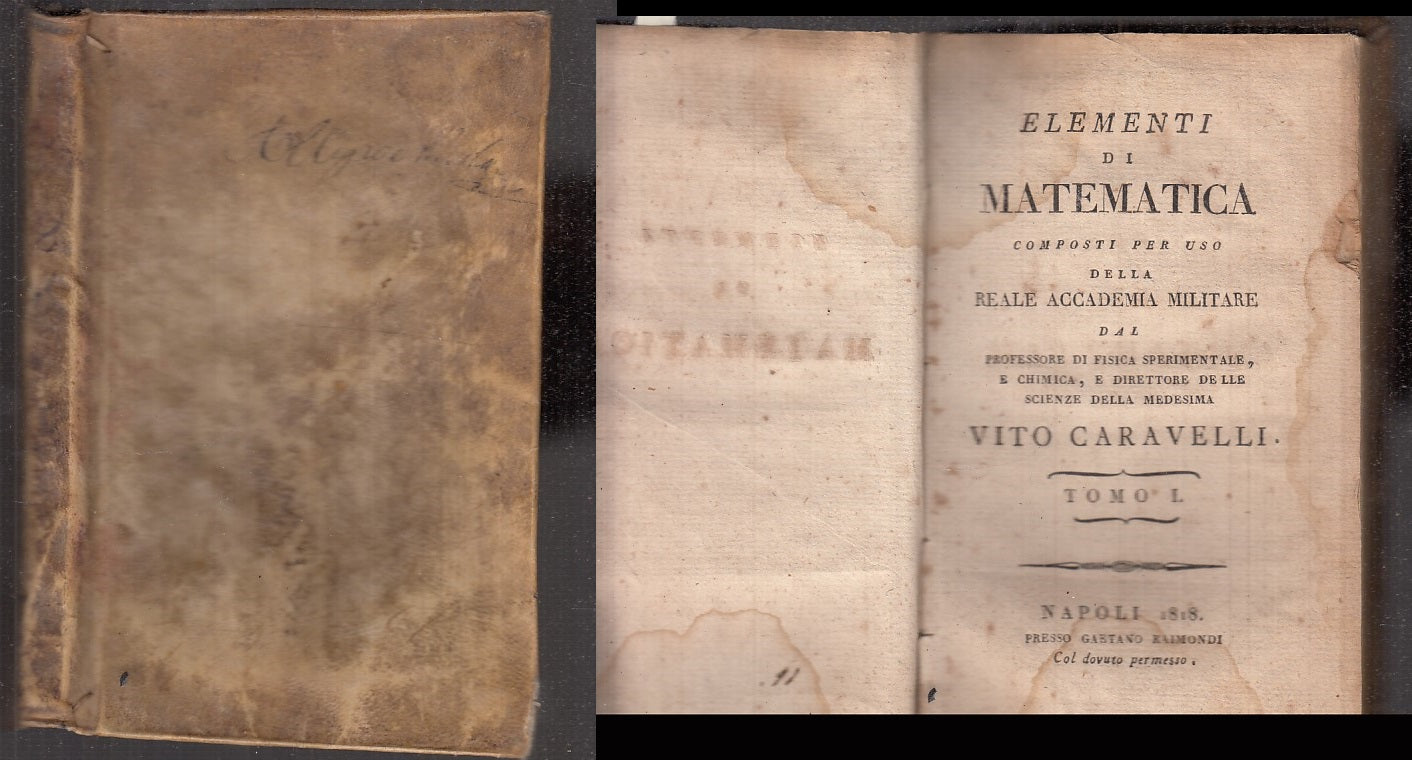 LZ- ELEMENTI DI MATEMATICA - VITO CARAVELLI - RAIMONDI --- 1818 - C - XFS101