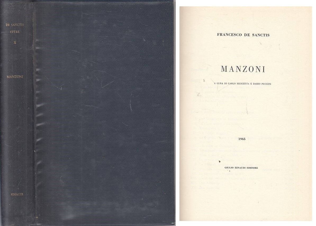 LN- MANZONI - DE SANCTIS - EINAUDI - LETTERATURA ITALIANA -- 1965 - CS - ZFS419