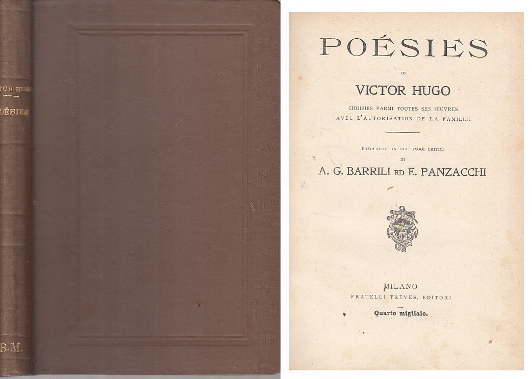 LN- POESIES CON SAGGI BARILLI E PANZACCHI - HUGO - TREVES --- 1909 - C - ZFS74